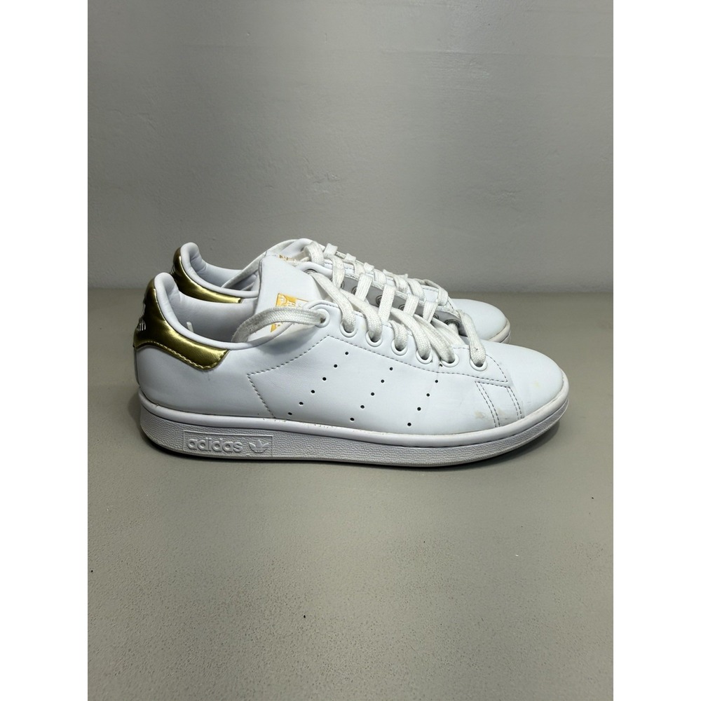 Adidas Stan Smith White Gold Leather Women's Sz 7